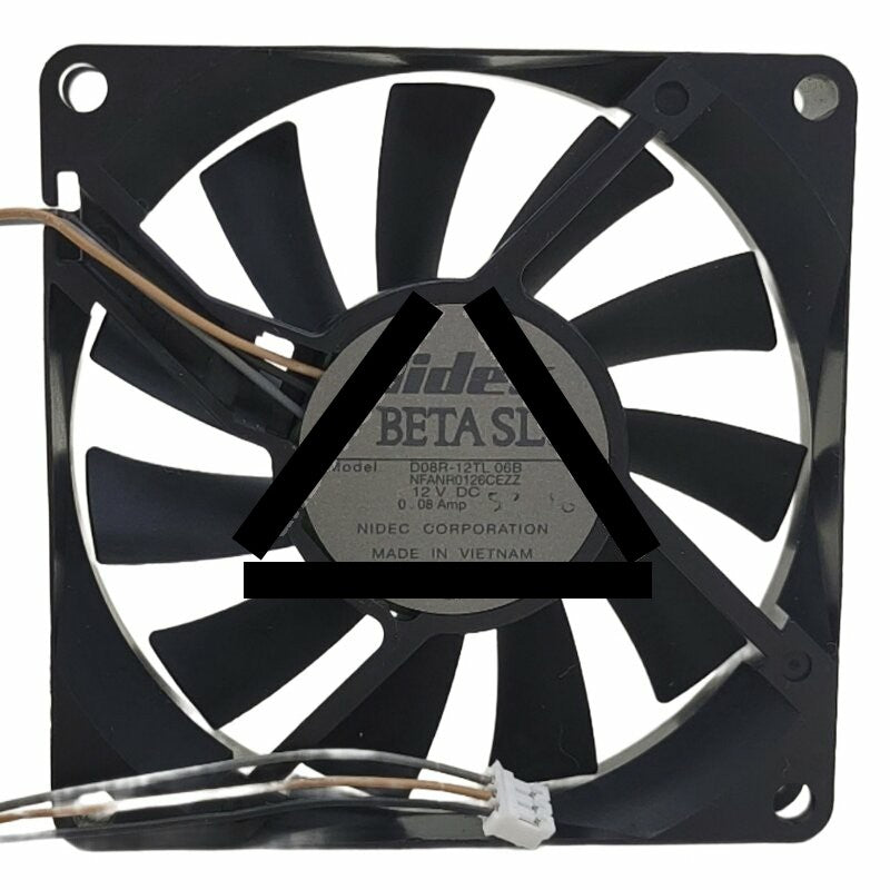 Nidec D08R-12TL 06B DC 12V 0.08Amp 2 Wires / 3 Wires Axial Cooling Fan