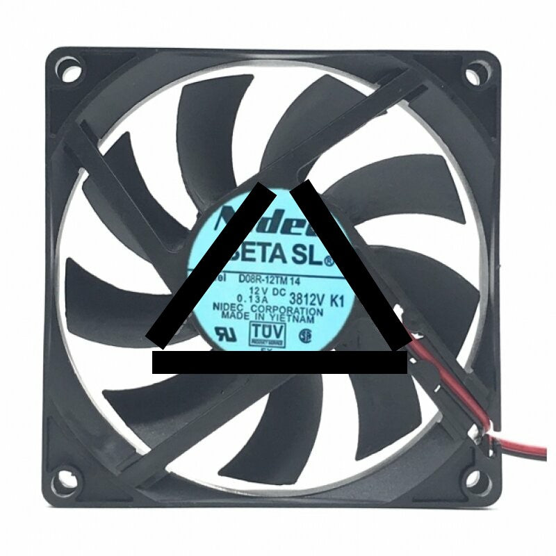 Nidec D08R-12TM14 DC 12V 0.13A 2 Wires / 3 Wires Axial Cooling Fan