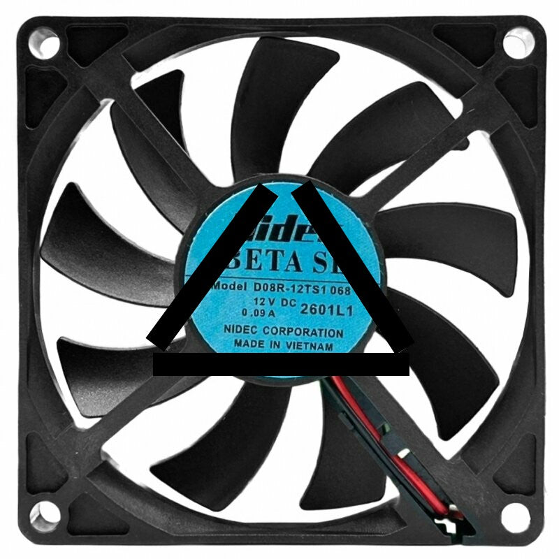 Nidec D08R-12TS1 068 DC 12V 0.09A 2 Wires 8015 Axial Cooling Fan