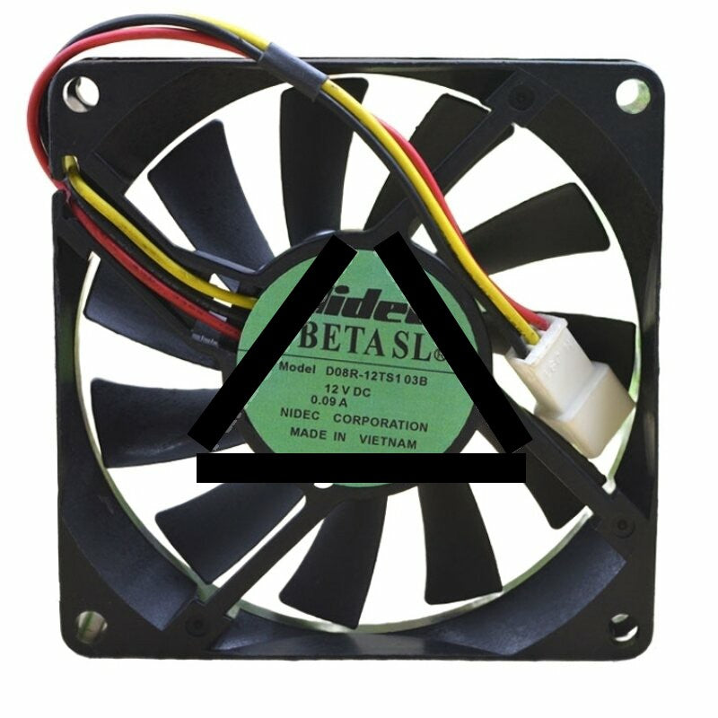 Nidec D08R-12TS103B DC 12V 0.09A 2 Wires / 3 Wires Axial Cooling Fan