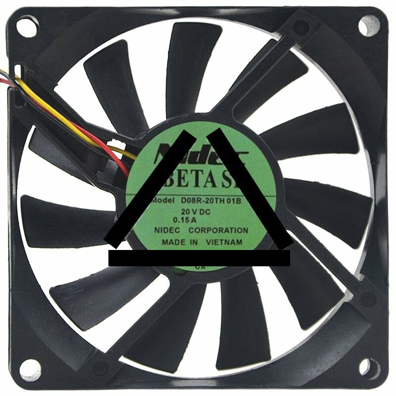 Nidec D08R-20TH 01B DC 20V 0.15A 3 Wires Axial Cooling Fan