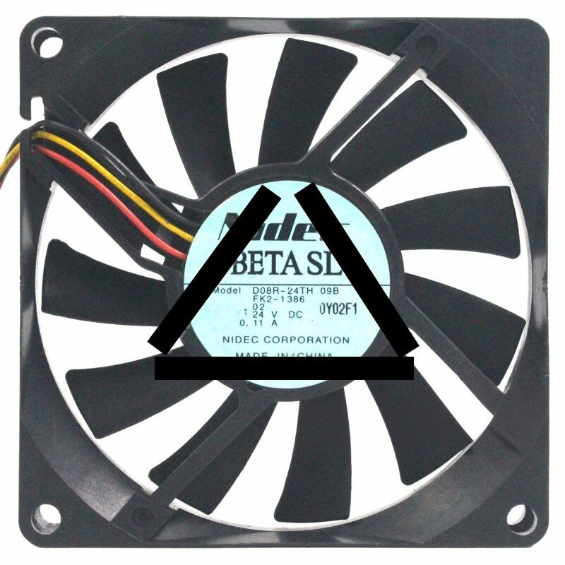 Nidec D08R-24TH 09B DC 24V 0.11A 3 Wires Axial Cooling Fan