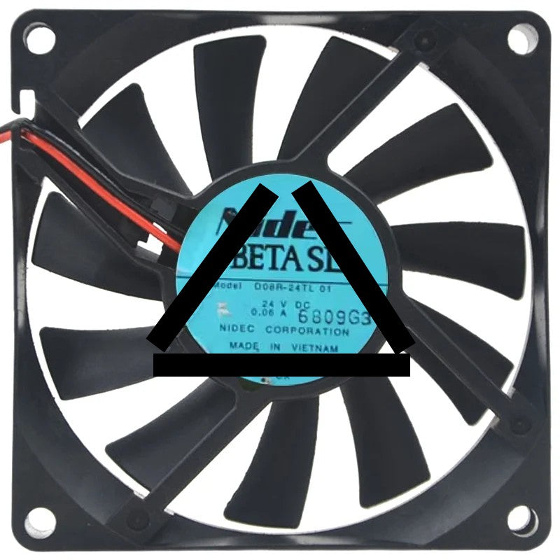 Nidec D08R-24TL 01 DC 24V 0.06A 2 Wires Axial Cooling Fan