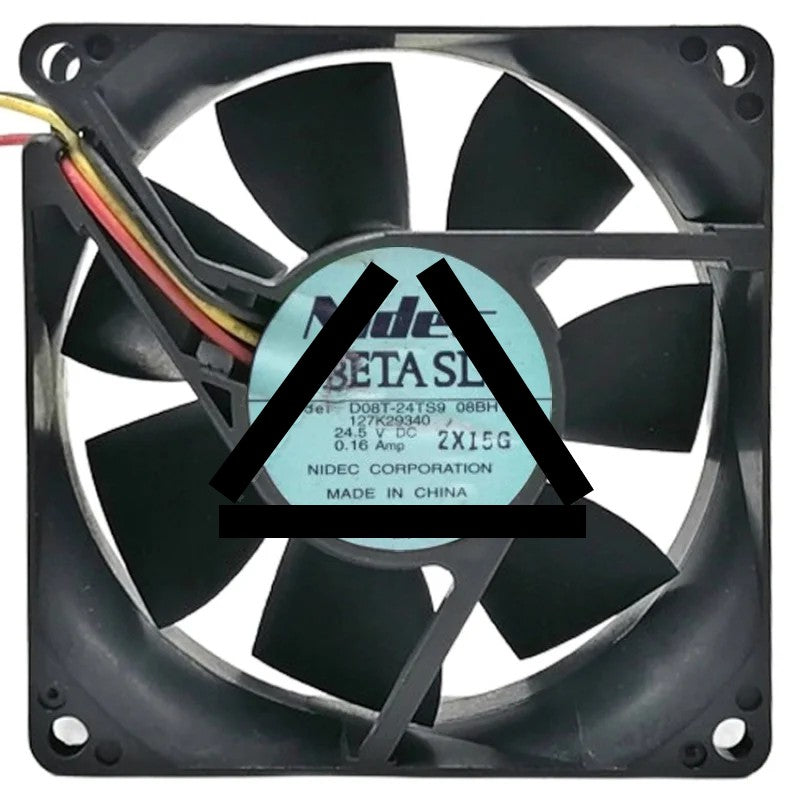 Nidec D08T-24TS9 08BH1 DC 24.5V 0.16Amp 3 / 4 Wires Cooling Fan