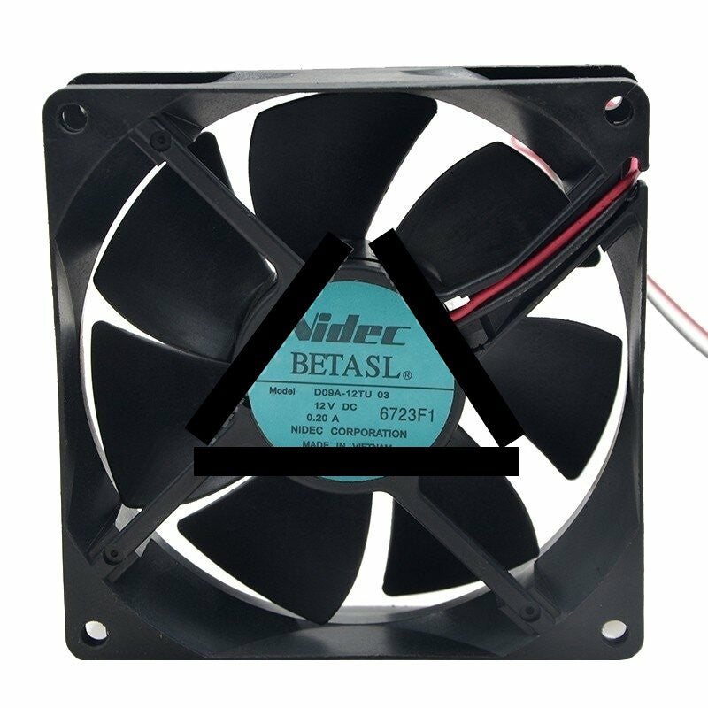 Nidec D09A-12TU DC 12V 0.20A 2 Wires / 3 Wires Axial Cooling Fan