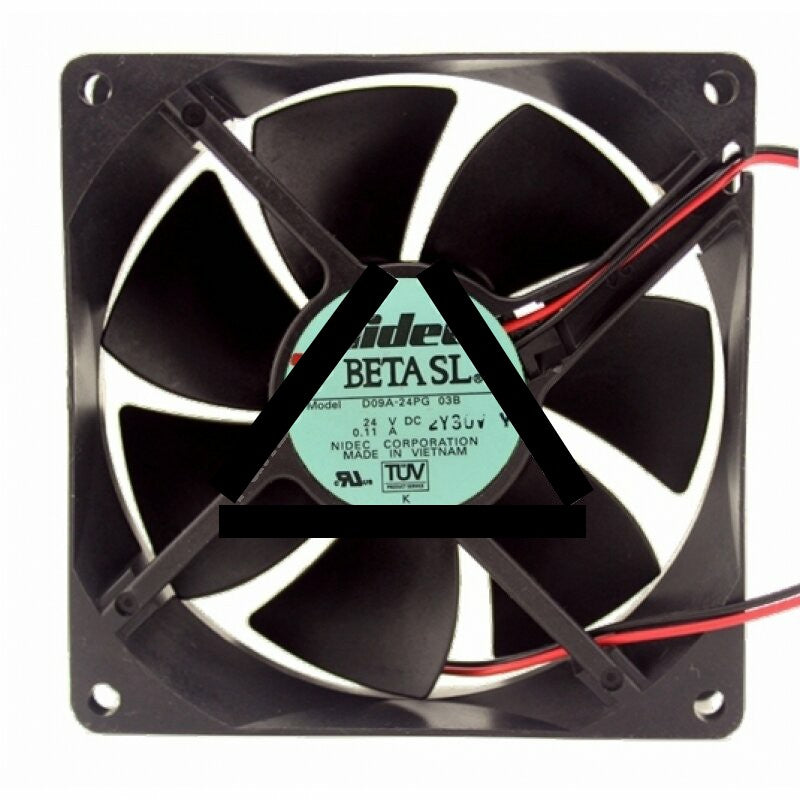 Nidec D09A-24PG DC 24V 0.11A 2 Wires / 3 Wires Axial Cooling Fan