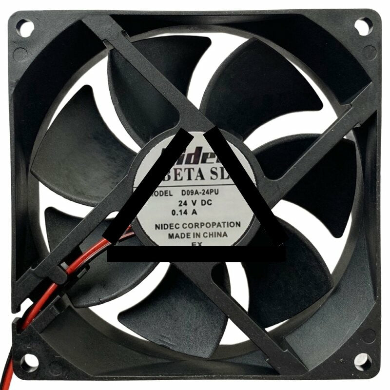 Nidec D09A-24PU DC 24V 0.14A 2 Wires Axial Cooling Fan