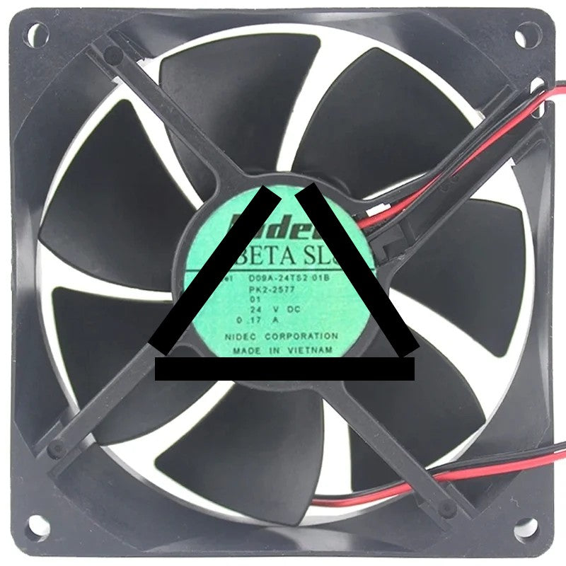Nidec D09A-24TS2 01B DC 24V 0.17A 2 Wires Axial Cooling Fan