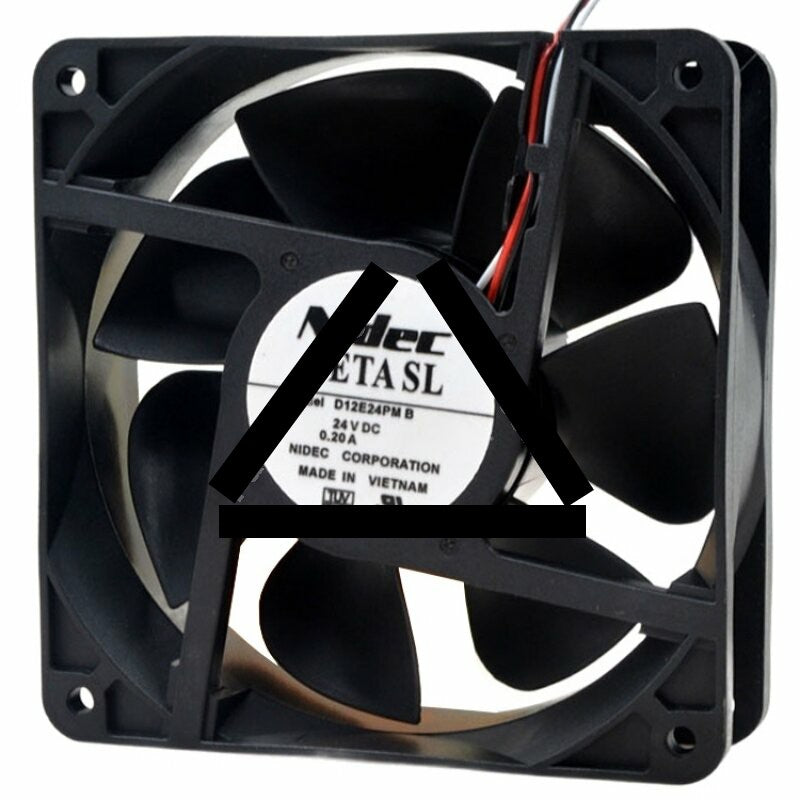 Nidec D12E-24PM B DC 24V 0.20A 3 Wires Axial Cooling Fan