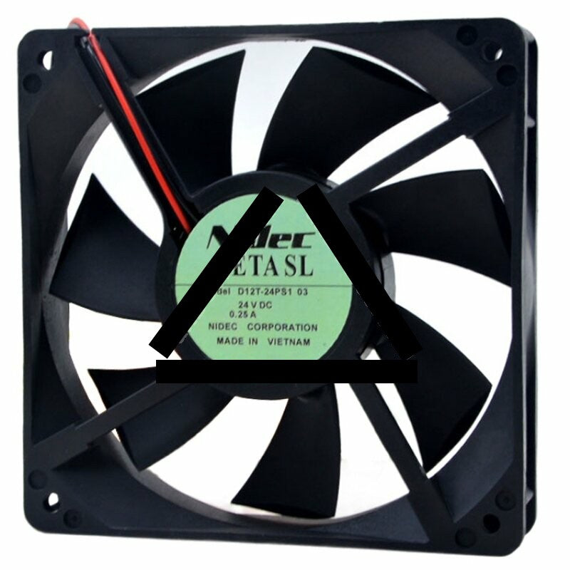 Nidec D12T-24PS1 03 DC 24V 0.25A 2 Wires Axial Cooling Fan
