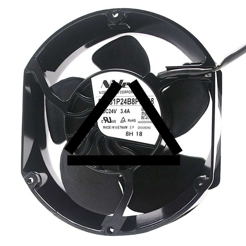 Nidec D1751P24B8PP338 DC 24V 3.4A 2 Wires Axial Cooling Fan