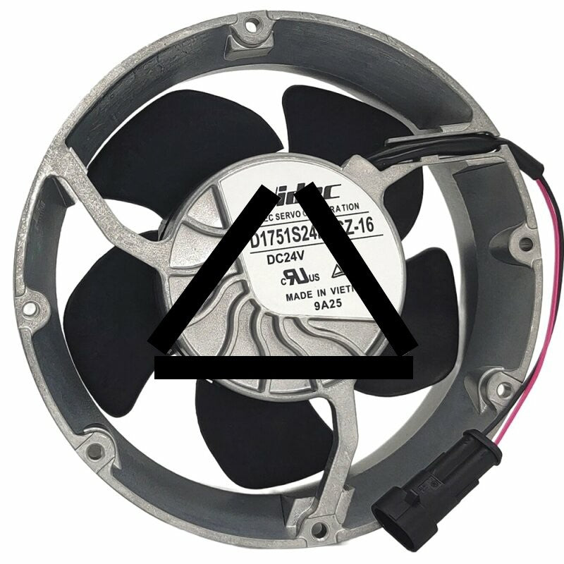Nidec D1751S24B6CZ-16 DC 24V 1.8A 2 Wires Axial Cooling Fan