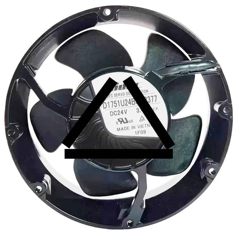 Nidec D1751U24B8CP377 DC 24V 3.4A 4 Wires Axial Cooling Fan