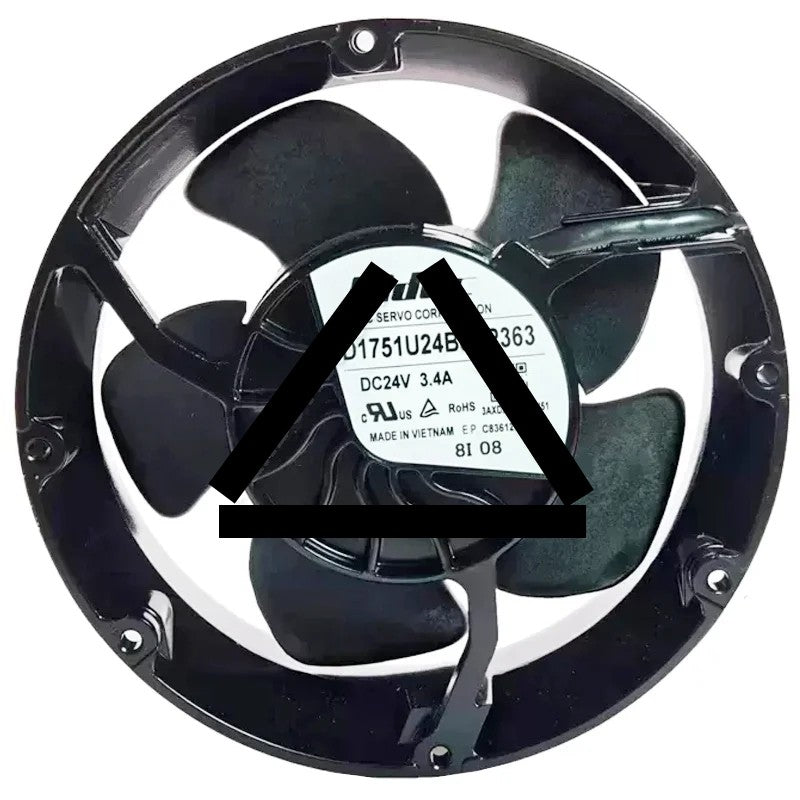 Nidec D1751U24B8PP363 DC 24V 3.4A 4 Wires Axial Cooling Fan
