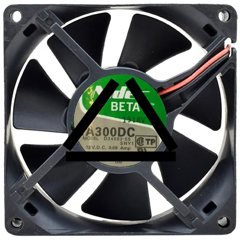Nidec D34683-55 DC 12V 0.08Amp 2 Wires Axial Cooling Fan
