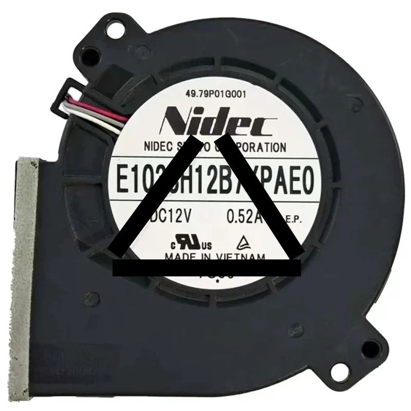 Nidec E1033H12B7YPAE0 12V 0.52A 3 Wires Blower Cooling Fan