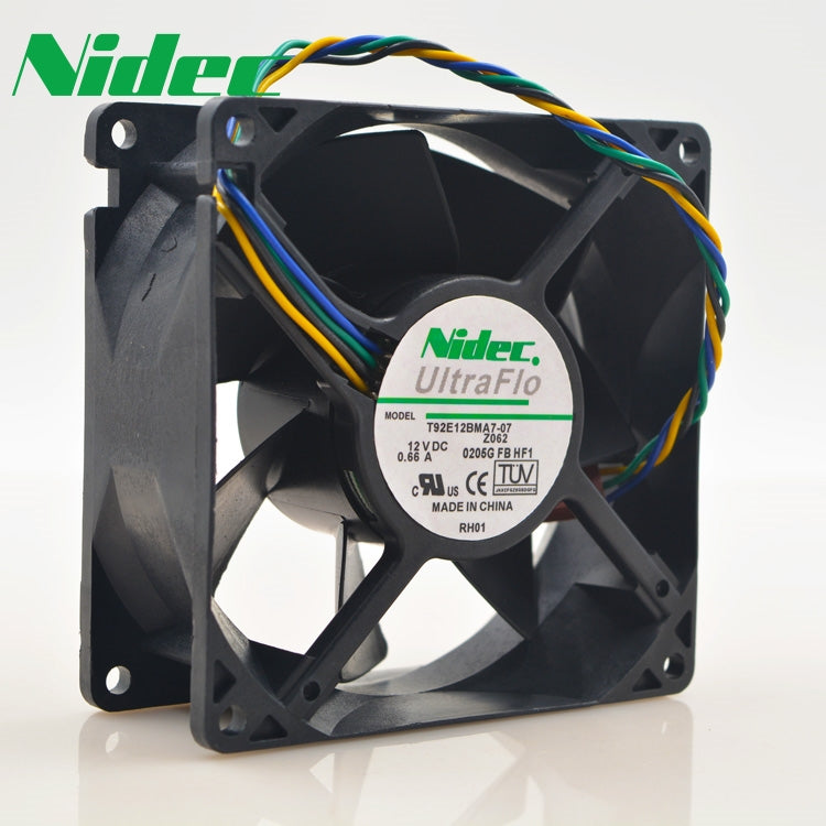 مروحة تبريد محورية PWM من Nidec شحن مجاني أصلية T92E12BMA7-07 9238 9038 90 مم 9 سم تيار مستمر 12 فولت 0.66 أمبير