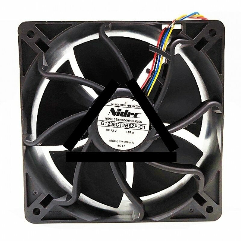 Nidec G1238C12B8ZP-C1 DC 12V 1.85A 4 Wires Axial Cooling Fan