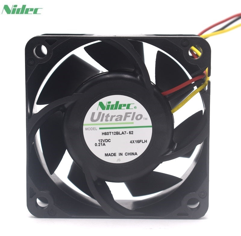 Nidec H60T12BLA7-52 6025 12V 0.21A dual ball case cooling fan 60mm