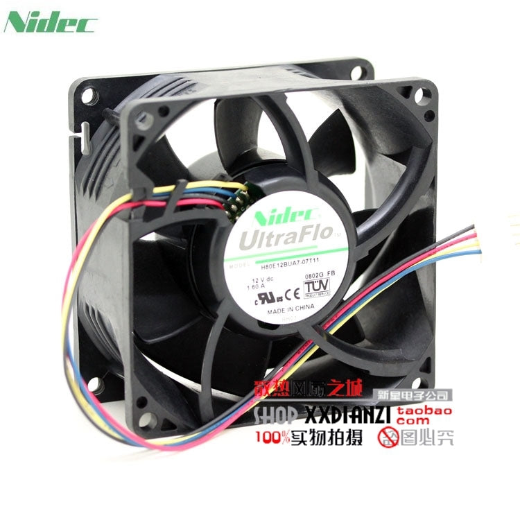 مروحة NIDEC H80E12BUA7-07T11 8038 12 فولت 1.60 أمبير C2100 لفات