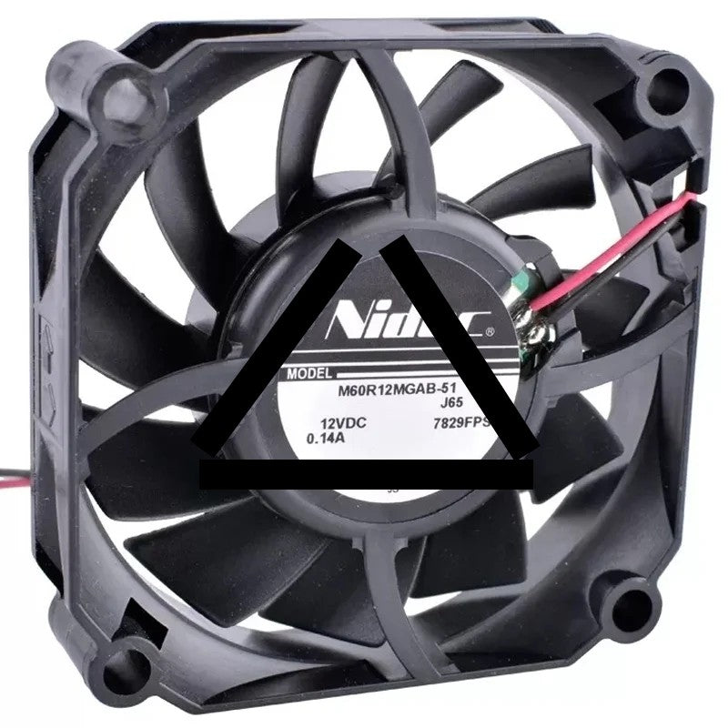 Nidec M60R12MGAB-51 DC 12V 0.14A 2 Wires Axial Cooling Fan