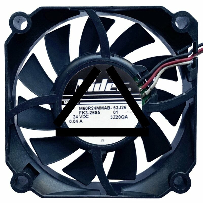 Nidec M60R24MMAB-53J26 DC 24V 0.04A 3 Wires 6015 Axial Cooling Fan
