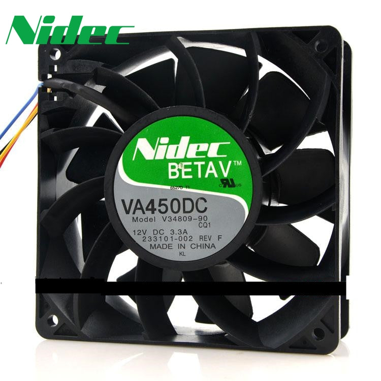 Nidec جديد 12CM 12038 3.3A 12V تعديل سيارة V34809-90 رياح عنيفة فائقة الحجم 120*120*38mm
