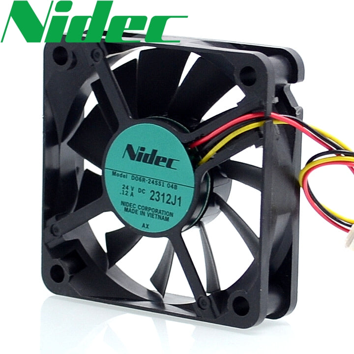 Nidec جديدة وأصلية 60*60*15 مم 3 أسلاك D06R-24SS1 04B 6 سم 24 فولت عاكس 0.12 أمبير مروحة 6015 لـ nidec