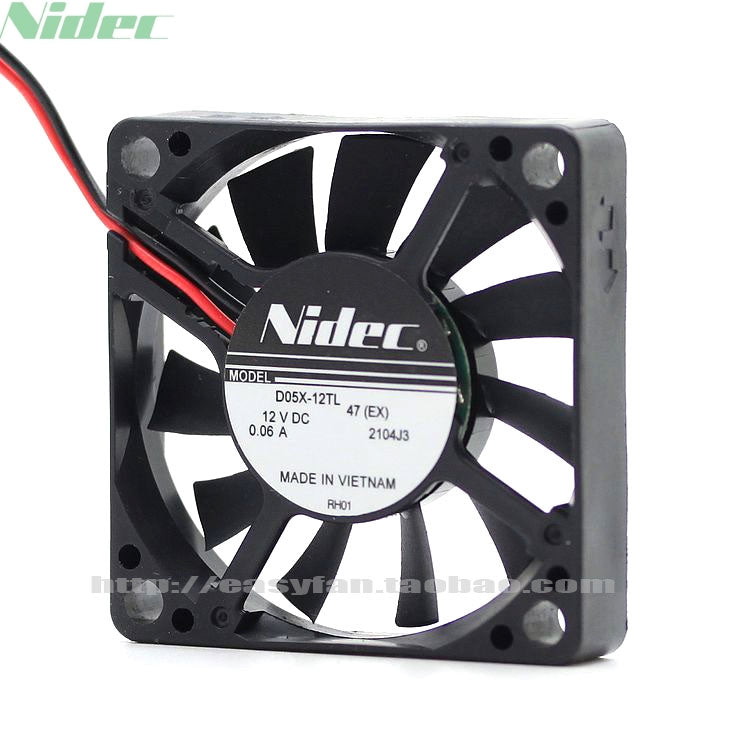 مروحة تبريد فائقة الهدوء Nidec New and Original D05X-12TL 12V 0.06A 5010 5CM 5 بحجم 50*50*10 مم
