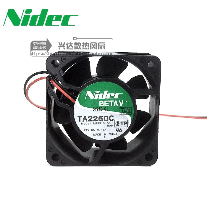 مروحة Nidec جديدة TA225DC M34313-55 6 سم 24 فولت 0.16 أمبير مروحة عاكس رياح 6025