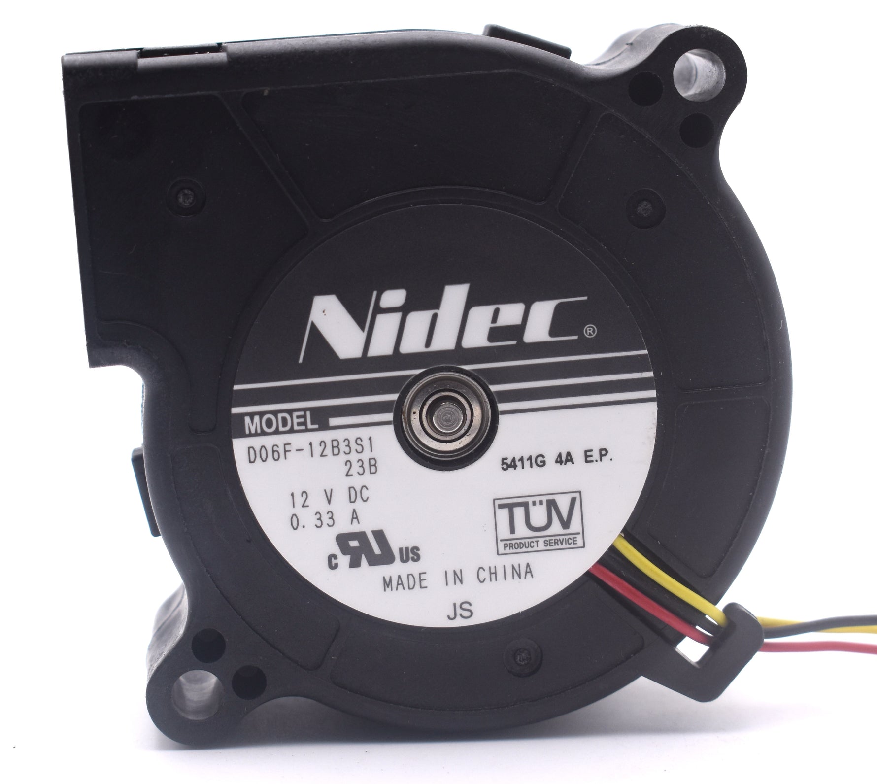 Nidec Original D06F-12B3S1 Double Ball Bearing 6025 60*60*25mm Computer Laptop Blower Cooling Fan DC 12V 0.33A 3.96W
