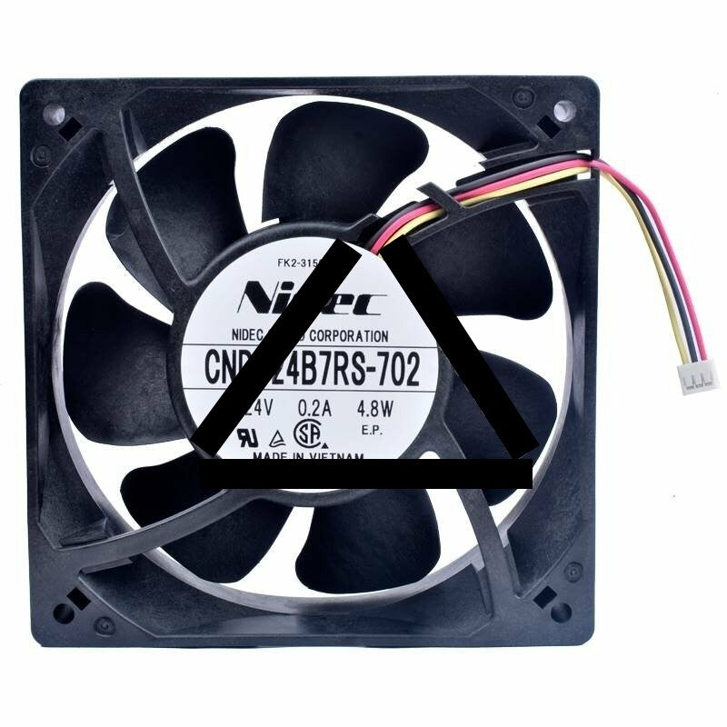 Nidec SERVO CNDC24B7RS-702 DC 24V 0.2A 4.8W 3 Wires Axial Cooling Fan