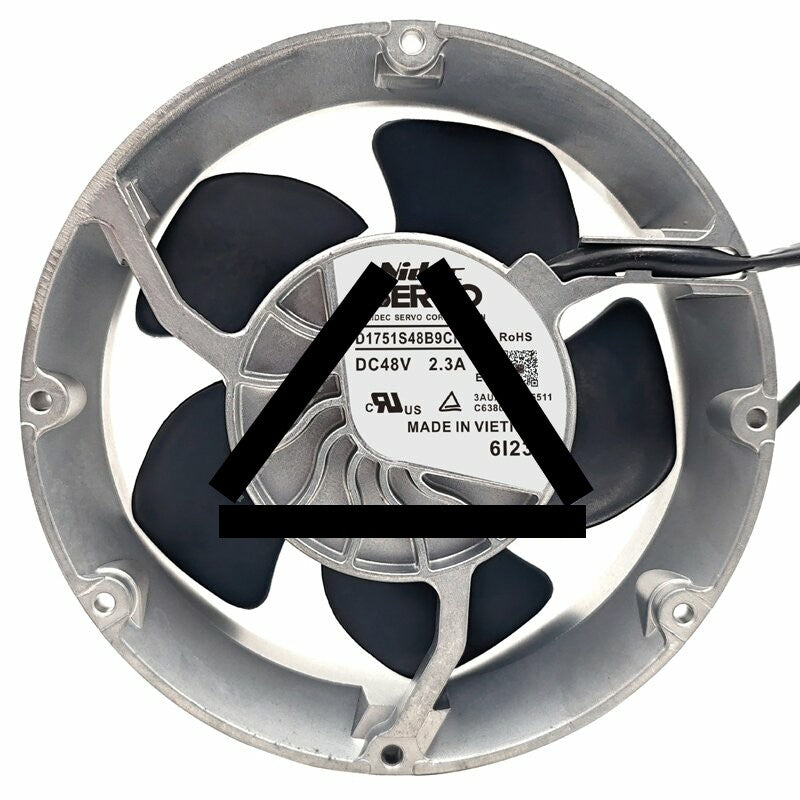 Nidec Servo D1751S48B9CP-83 DC 48V 2.3A 4 Wires 17251 Axial Cooling Fan