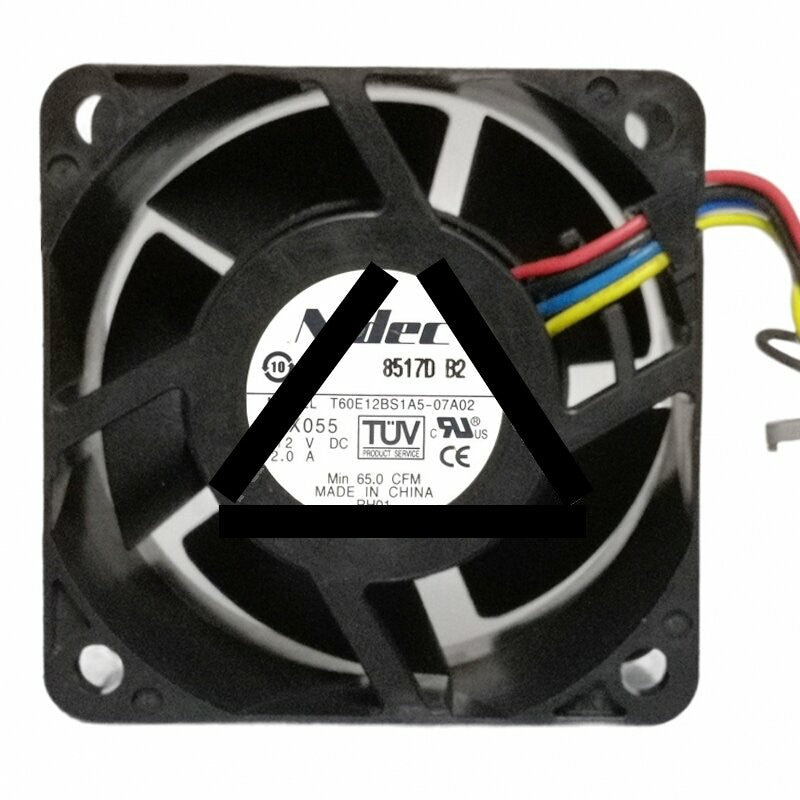 Nidec T60E12BS1A5-07A02 DC 12V 2.0A 4 Wires 6038 PWM Axial Cooling Fan