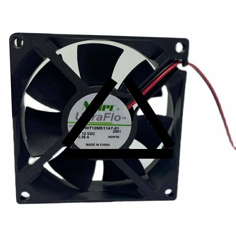 Nidec T80T12MS11A7-51 DC 12V 0.36A 2 Wires Axial Cooling Fan
