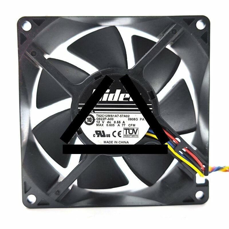 Nidec T92C12MS1A7-57A02 DC 12V 0.55A 4 Wires Axial Cooling Fan