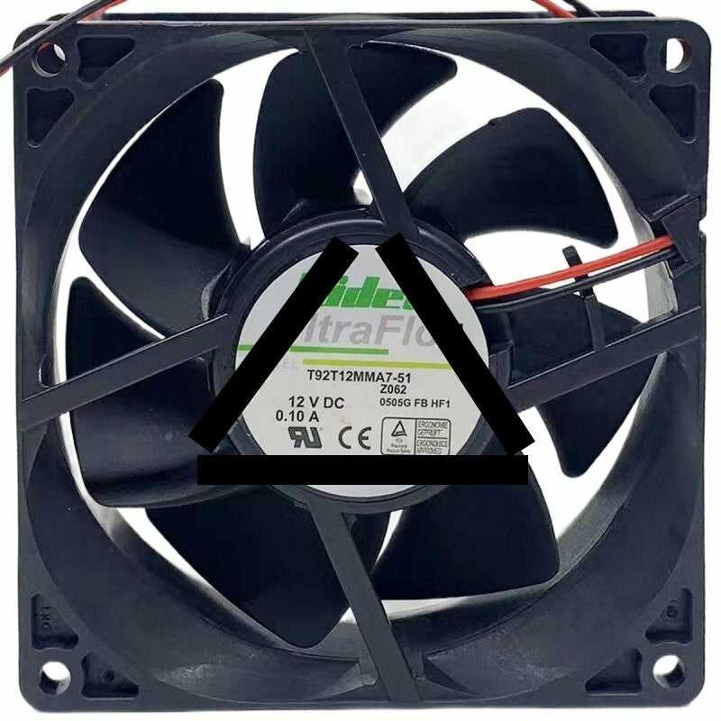 Nidec T92T12MMA7-51Z062 DC 12V 0.10A 2 Wires Axial Fan