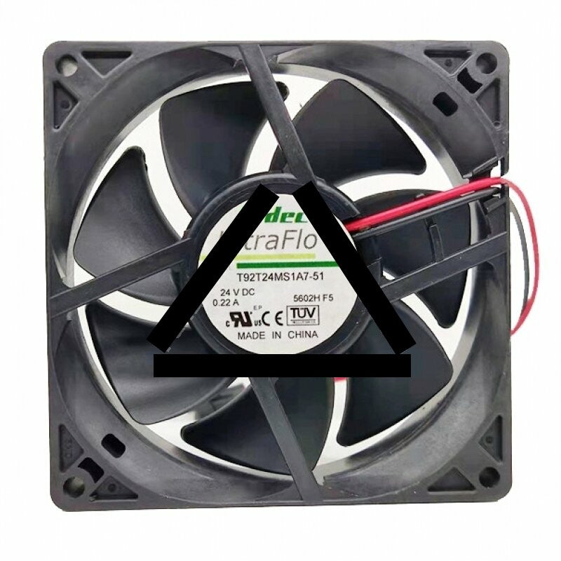 Nidec T92T24MS1A7-51 DC 24V 0.22A 2 Wires Axial Cooling Fan