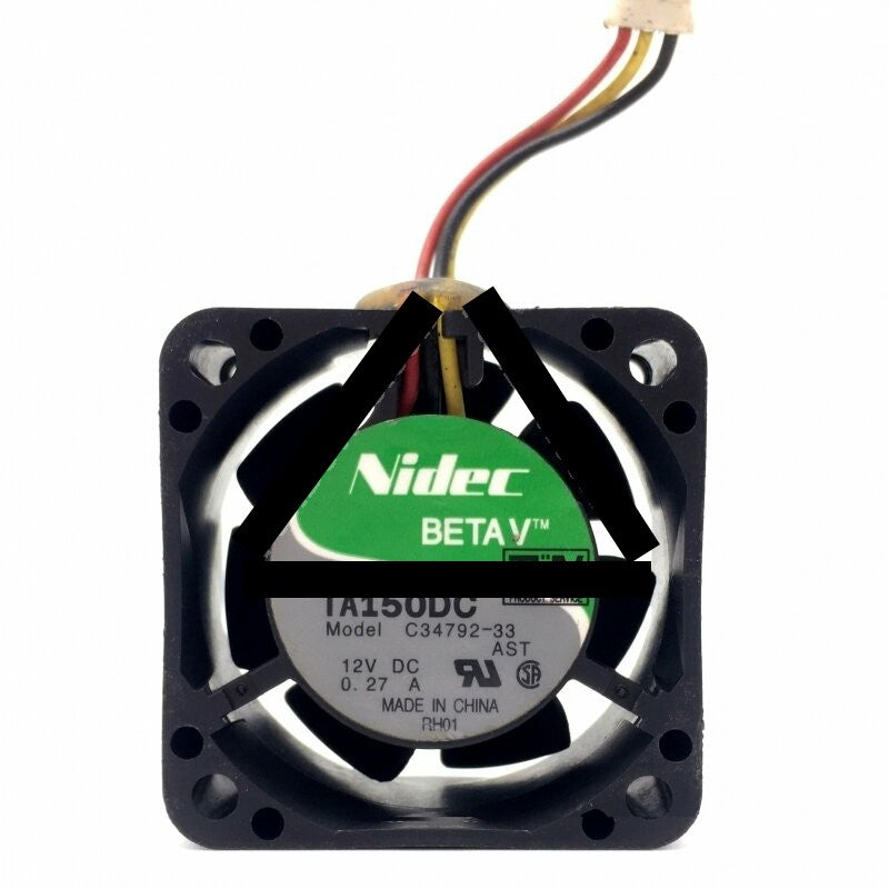 Nidec TA150DC C34792-33 DC 12V 0.27A 3 Wires Axial Cooling Fan