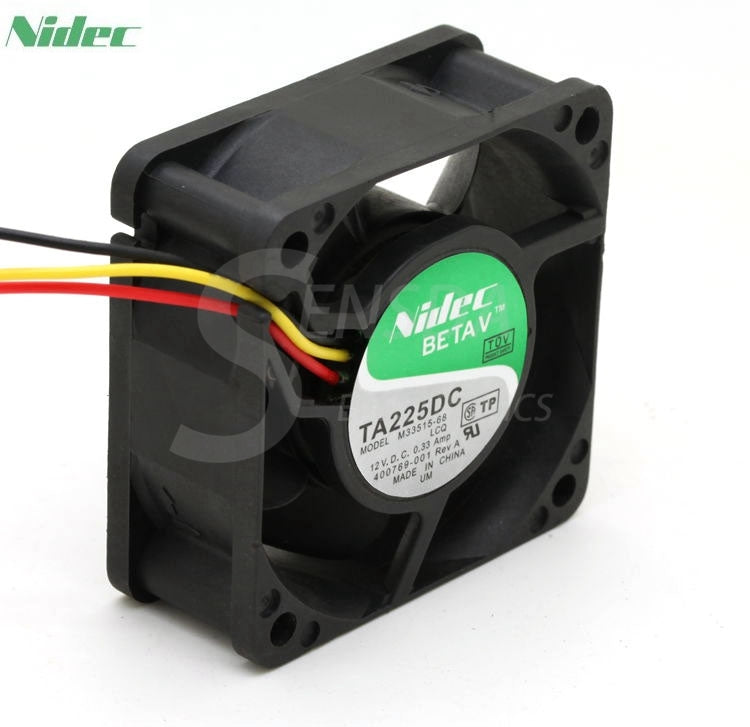 Nidec TA225DC 60mm 6cm M33515-68 DC 12V 0.33Amp 3-pin 3-wire server inverter cooling fans