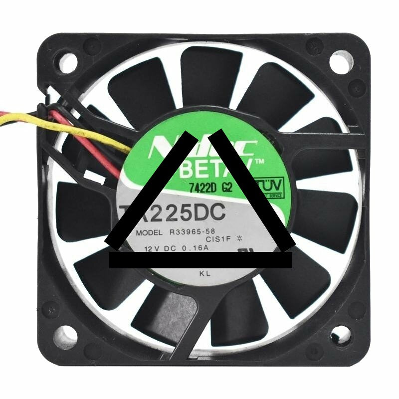 Nidec TA225DC R33965-58 CIS1F DC 12V 0.16A 2 Wires / 3 Wires Axial Cooling Fan