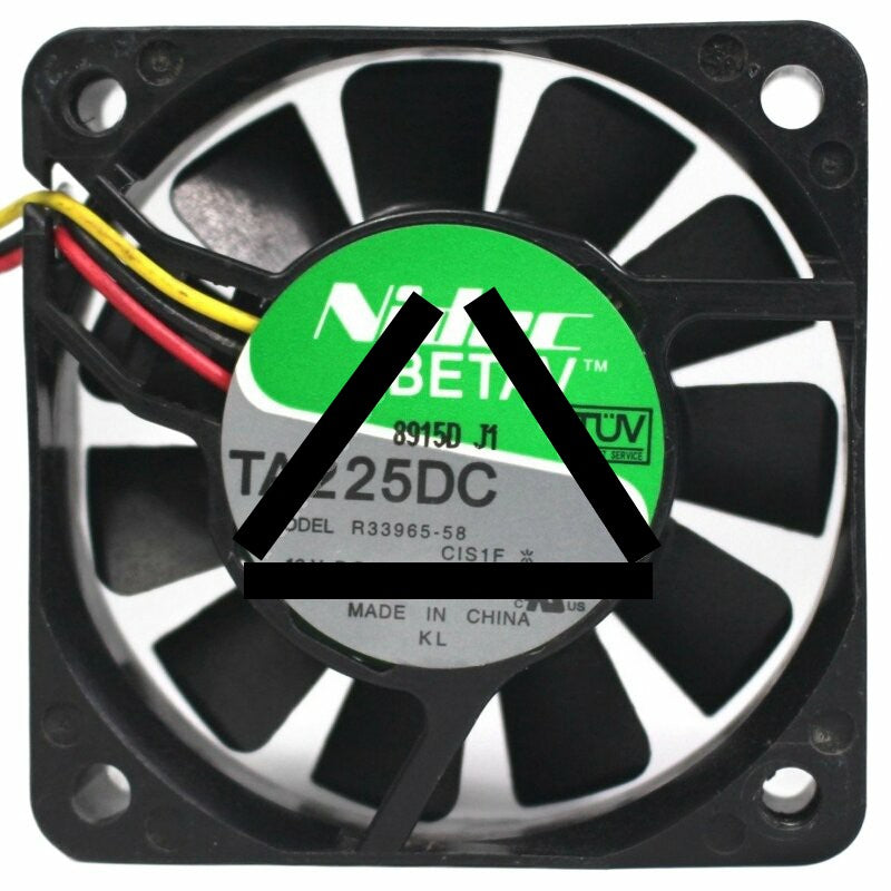 Nidec TA225DC R33965-58CIS1F DC 12V 0.16A 3 Wires 6015 Axial Fan