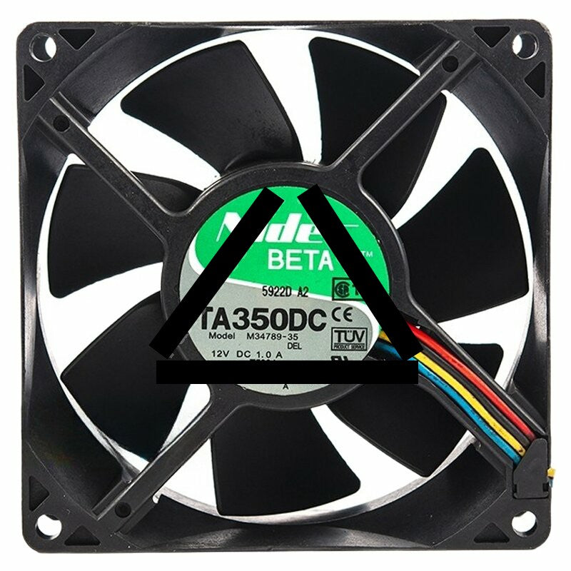 Nidec TA350DC M34789-35 DC 12V 1.0A 2 / 3 / 4 Wires 9038 Axial Fan