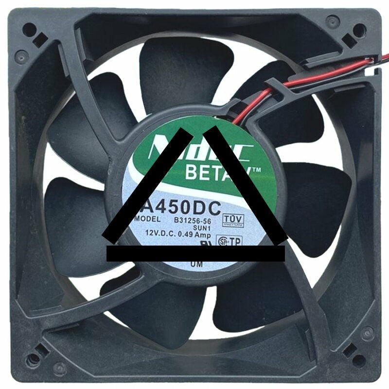 Nidec TA450DC B31256-56 DC 12V 0.49AMP 2 Wires Axial Cooling Fan