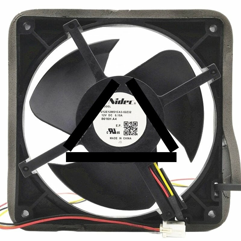 Nidec U12E12MS1CA3-52Z32 DC 12V 0.15A 3 Wires Axial Cooling Fan