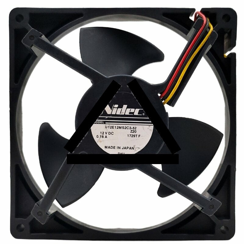 Nidec U12E12MS2C3-52 DC 12V 0.16A 3 Wires Axial Cooling Fan