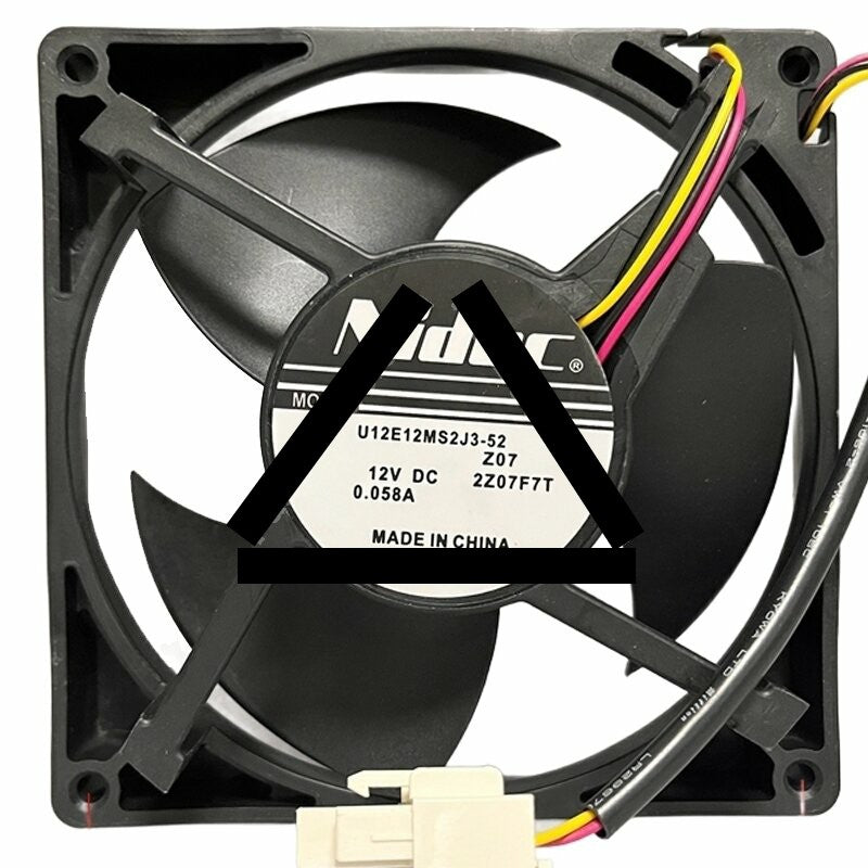 Nidec U12E12MS2J3-52Z07 DC 12V 0.058A 3 Wires Axial Cooling Fan