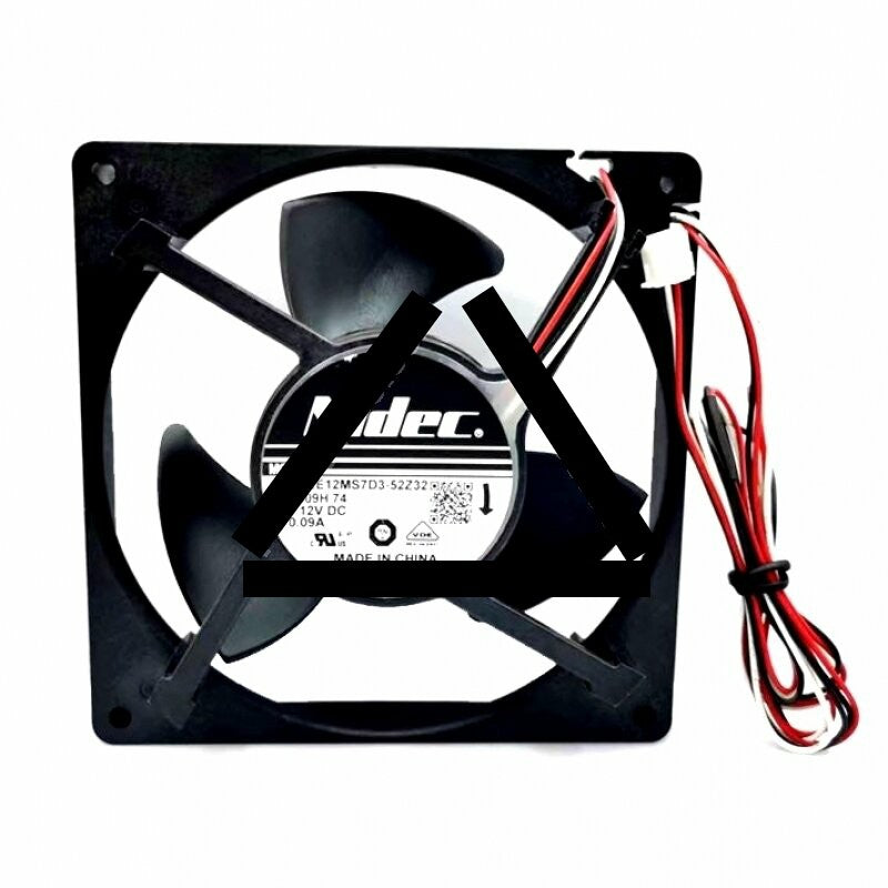 Nidec U12E12MS7D3-52Z32 DC 12V 0.09A 3 Wires Axial Cooling Fan