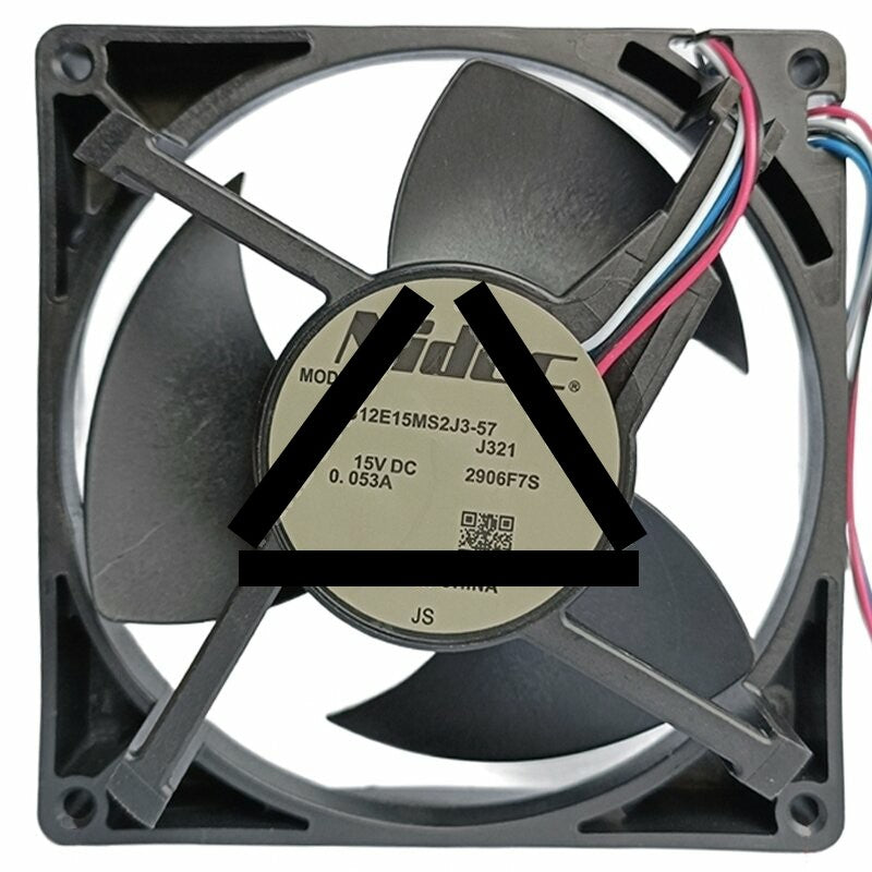Nidec U12E15MS2J3-57 DC 15V 0.053A 4 Wires Axial Cooling Fan