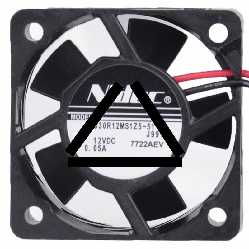 Nidec U30R12MS1Z5-51 DC 12V 0.05A 2 Wires Axial Cooling Fan